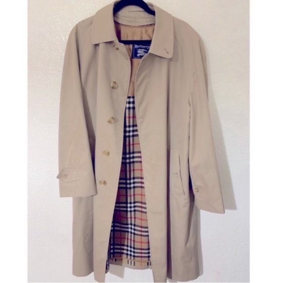 Authentic Vintage Burberry Nova Check Button Up Trench Coat